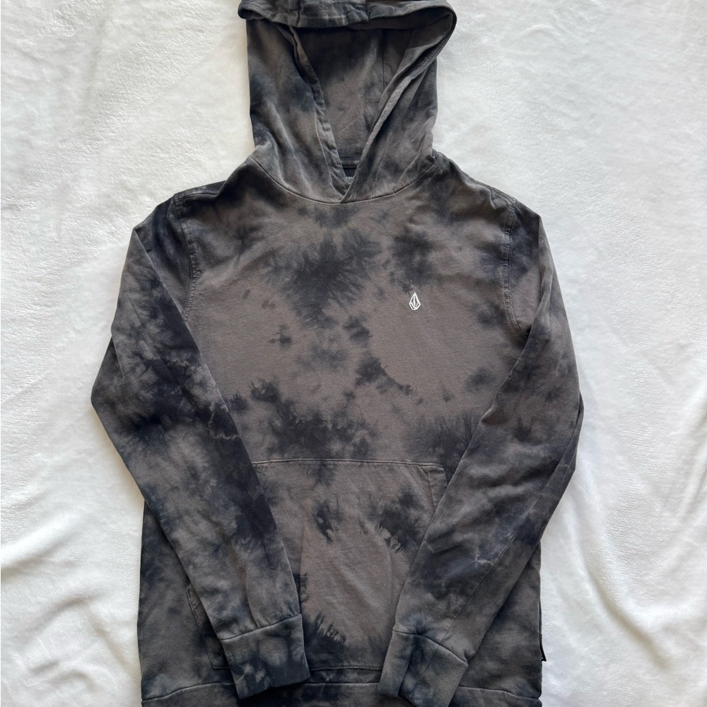 Boys Black Tie-Dye Hoodie